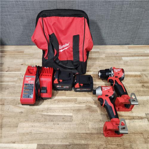 HOUSTON LOCATION - AS - IS Milwaukee 18-Volt Lithium-Ion Brushless Cordless Compact Hammer Drill/Impact Combo Kit