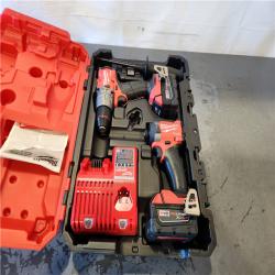 AS-IS- Milwaukee FUEL 18V Lithium-Ion Brushless Cordless Hammer Drill and Impact Driver Combo Kit
