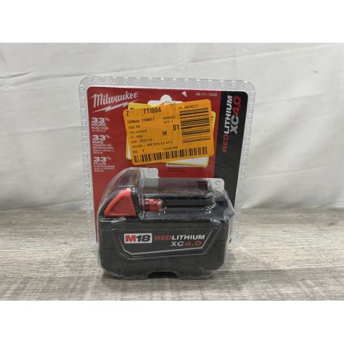 NEW - Milwaukee 18-Volt 4.0 Ah Lithium-Ion XC Extended Capacity Battery Pack