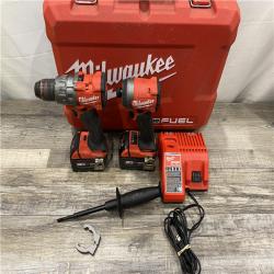 AS-IS Milwaukee FUEL 18V Lithium-Ion Brushless Cordless Hammer Drill and Impact Driver Combo Kit