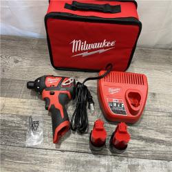 AS-IS Milwaukee 12V Lithium-Ion Cordless 1/4 in. Hex Screwdriver Kit