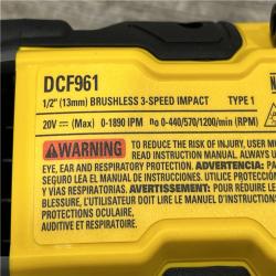 AS-IS DEWALT 20V 1/2 in. High Torque Impact Wrench (Tool Only)