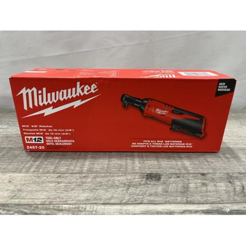 NEW - Milwaukee 12V Lithium-Ion Cordless 3/8 in. Ratchet (Tool-Only)