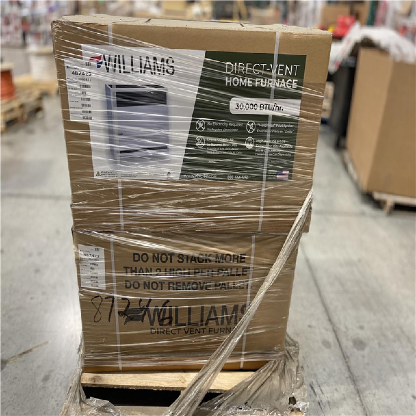 DALLAS LOCATION - Surface-Mount Gas Wall Heater, Natural Gas, Direct Vent Vent Type, Gravity Convection(2 UNITS)