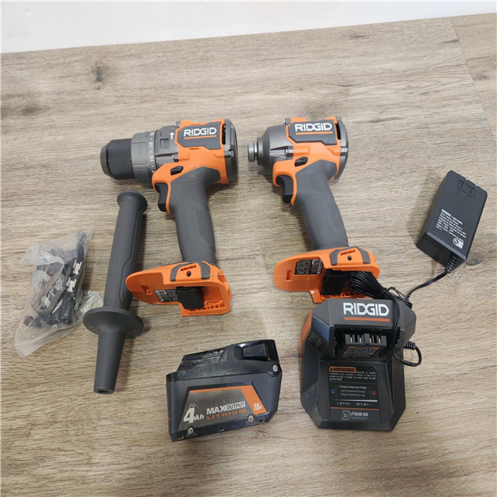 Phoenix Location RIDGID 18V Brushless Cordless 2-Tool Combo Kit with Hammer Drill, Impact Driver, (2) Batteries, Charger, and Bag R9208