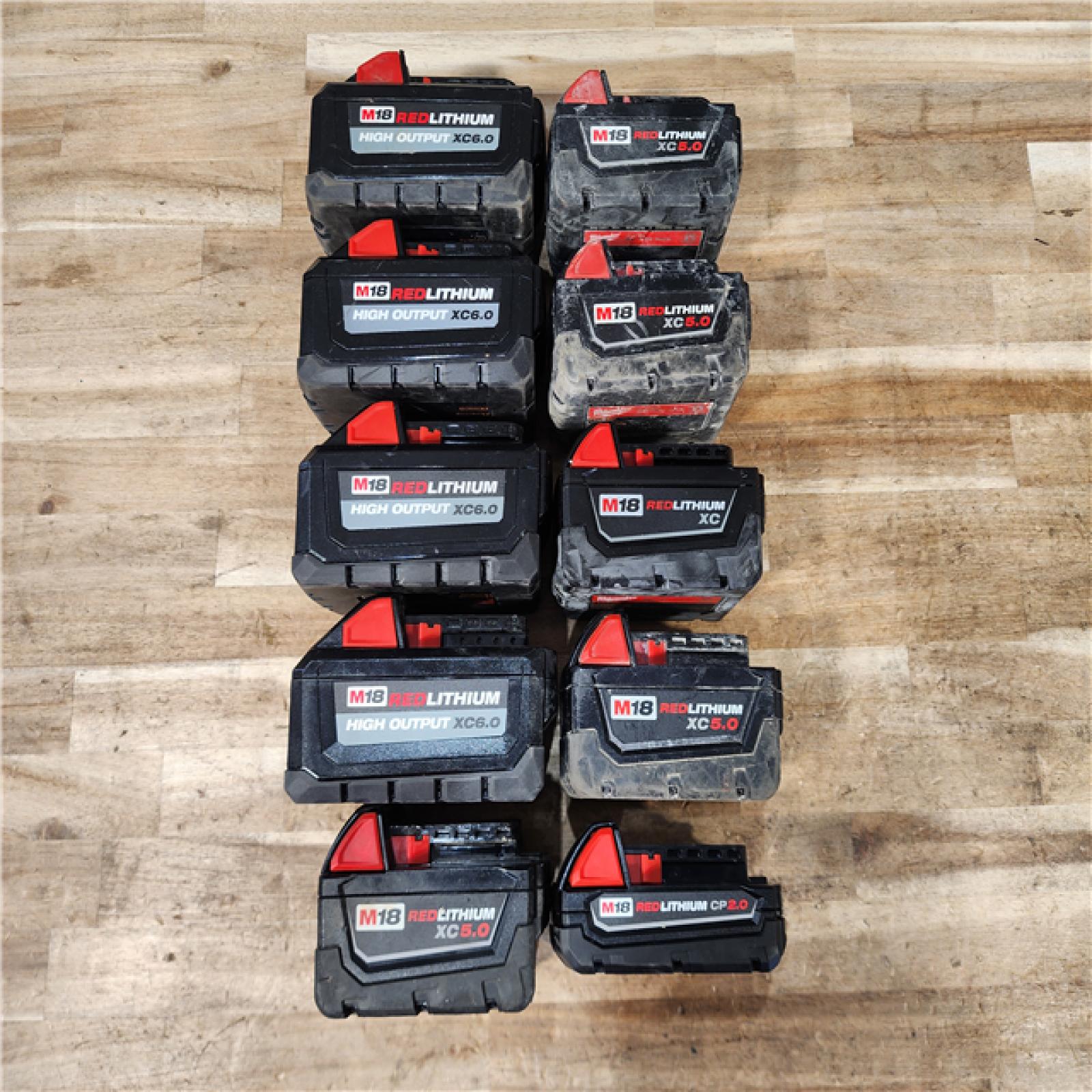 HOUSTON LOCATION - AS-IS MILWAUKEE BATTERY PACK QTY - 10