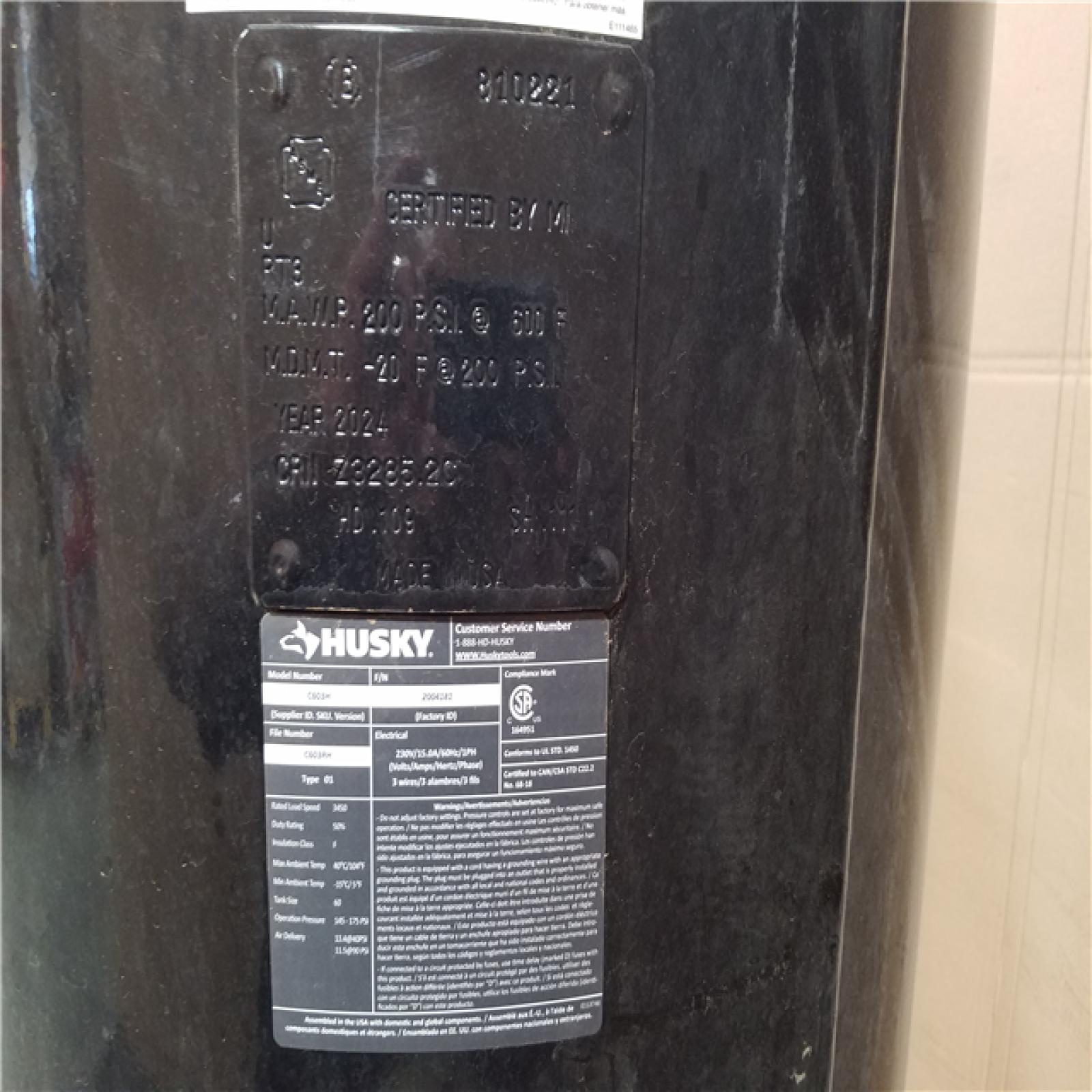 CALIFORNIA AS-IS HUSKY 175 PSI AIR COMPRESSOR