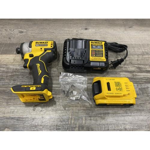 AS-IS DEWALT Atomic 20V Max Lithium-Ion Brushless Cordless Compact 1/4 in. Impact Driver Kit