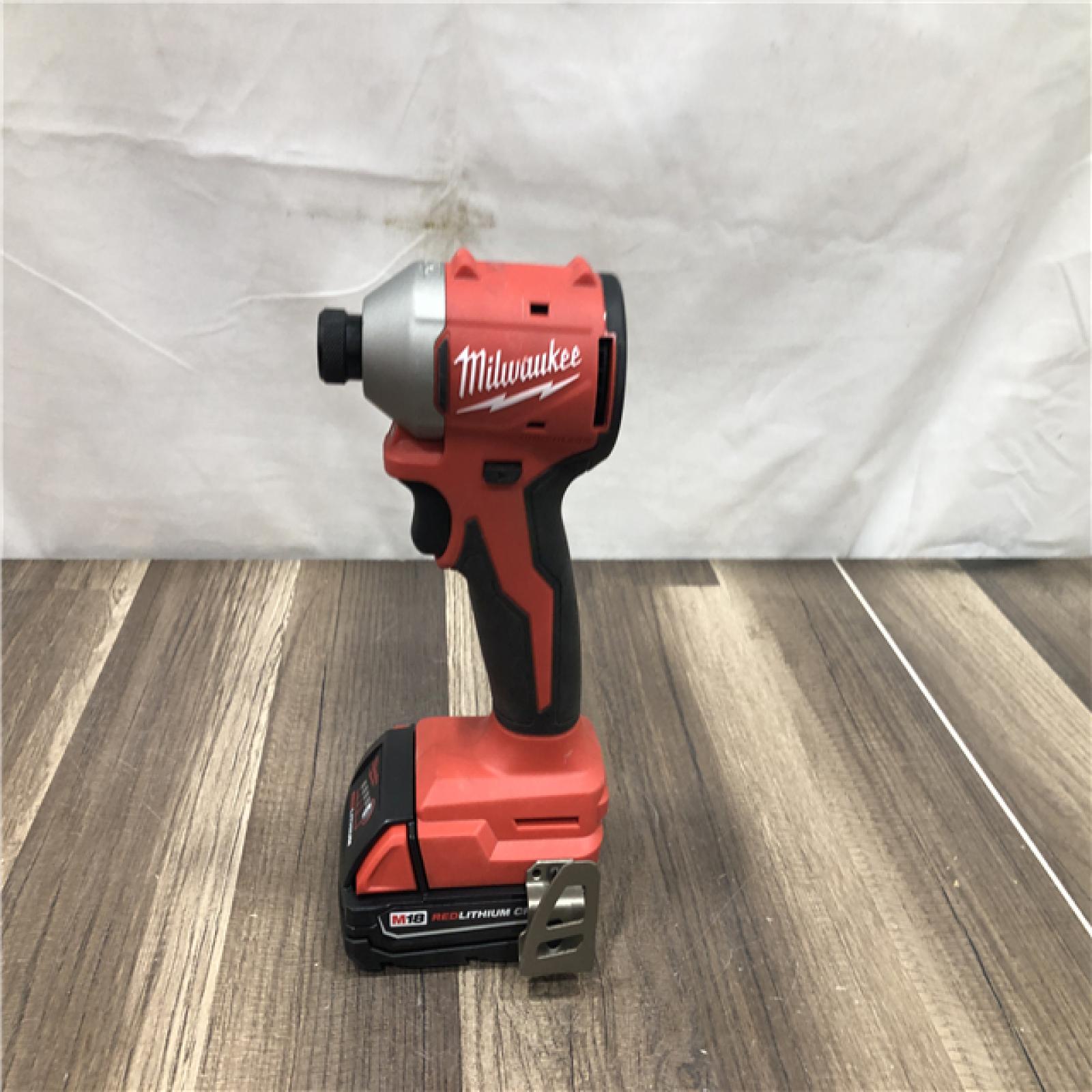 AS-IS Milwaukee 18V Lithium-Ion Brushless Cordless 1/4 in. Impact Driver Kit