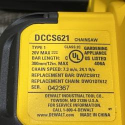 AS-IS DEWALT 20V MAX Compact 12 Brushless Cordless Chainsaw Kit
