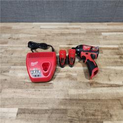 HOUSTON LOCATION - AS - IS Milwaukee 12V Lithium-Ion Cordless 1/4 in. Hex Screwdriver Kit
