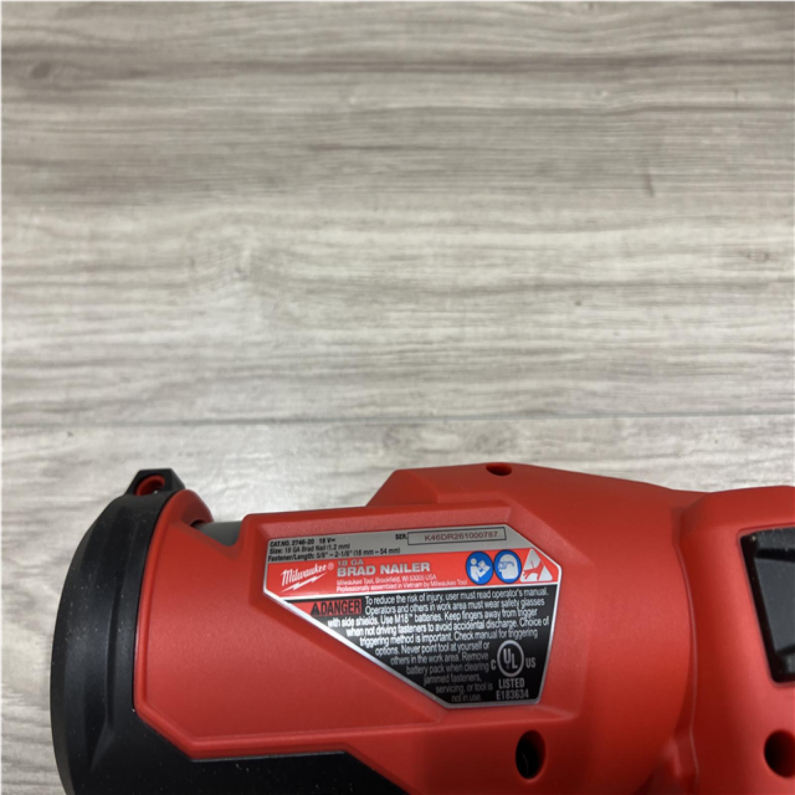 AS-IS Milwaukee FUEL 18-Volt Lithium-Ion Brushless Cordless Gen II 18-Gauge Brad Nailer (Tool-Only)