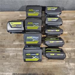 HOUSTON LOCATION - AS-IS RYOBI BATTERY PACK QTY - 10