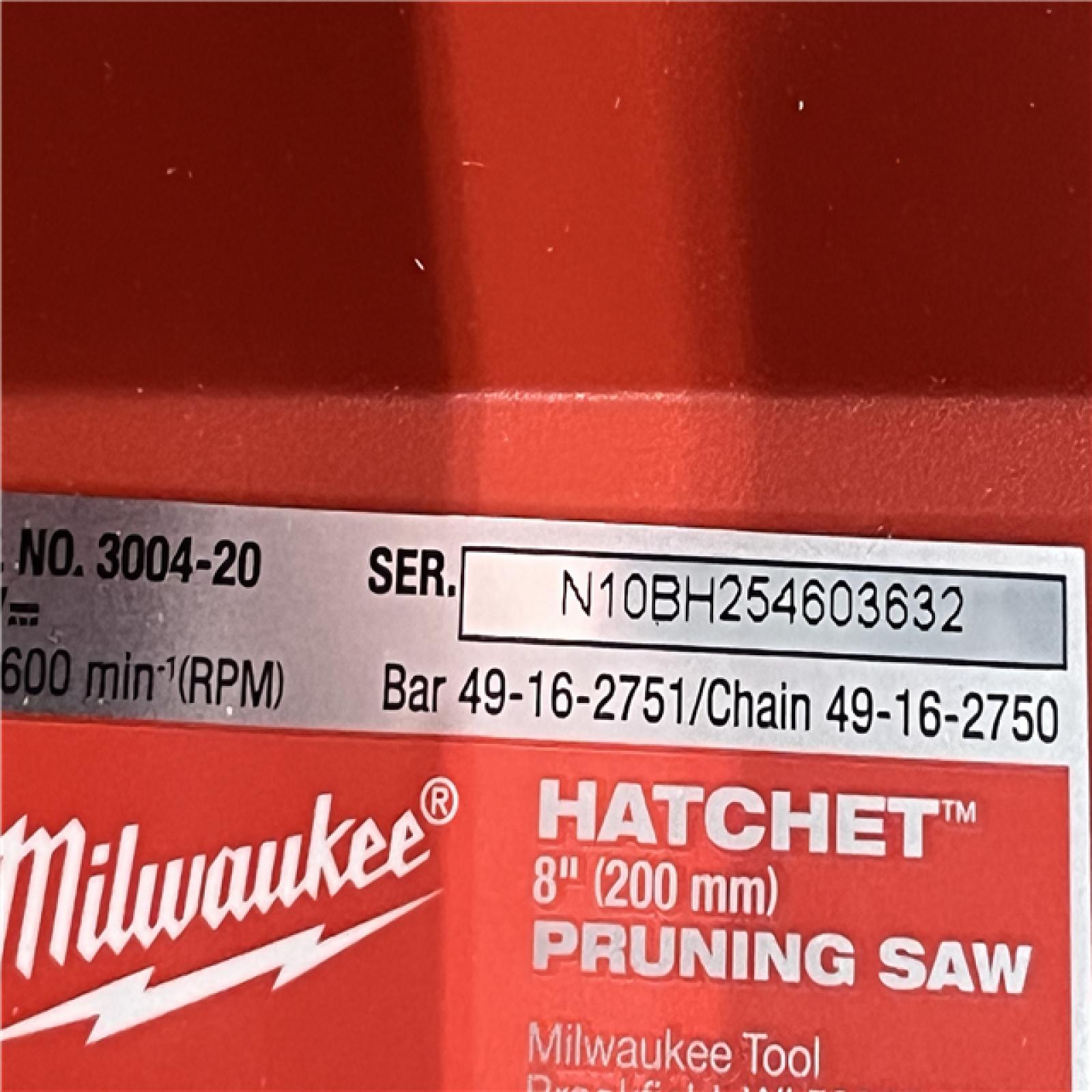 AS-IS Milwaukee FUEL 18V Lithium-Ion Brushless Cordless 8 in. HATCHET Pruning Saw (Tool-Only)