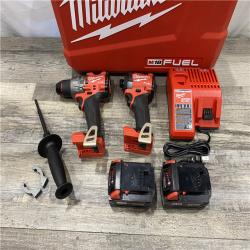 AS-IS Milwaukee FUEL 18V Lithium-Ion Brushless Cordless Hammer Drill and Impact Driver Combo Kit