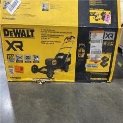 As-Is- DEWALT-2x20V MAX 21 in. Cordless Battery Powered Self Propelled Lawn Mower Kit with (2) 10 Ah Batteries and Chargers