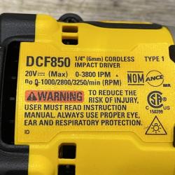 AS-IS DEWALT ATOMIC 20V MAX Lithium-Ion Cordless 1/4 in. Brushless Impact Driver Kit