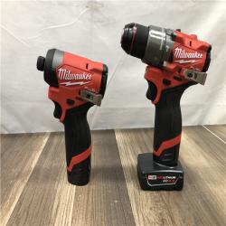 AS-IS Milwaukee  FUEL 12-Volt Lithium-Ion Brushless Cordless Hammer Drill and Impact Driver Combo Kit