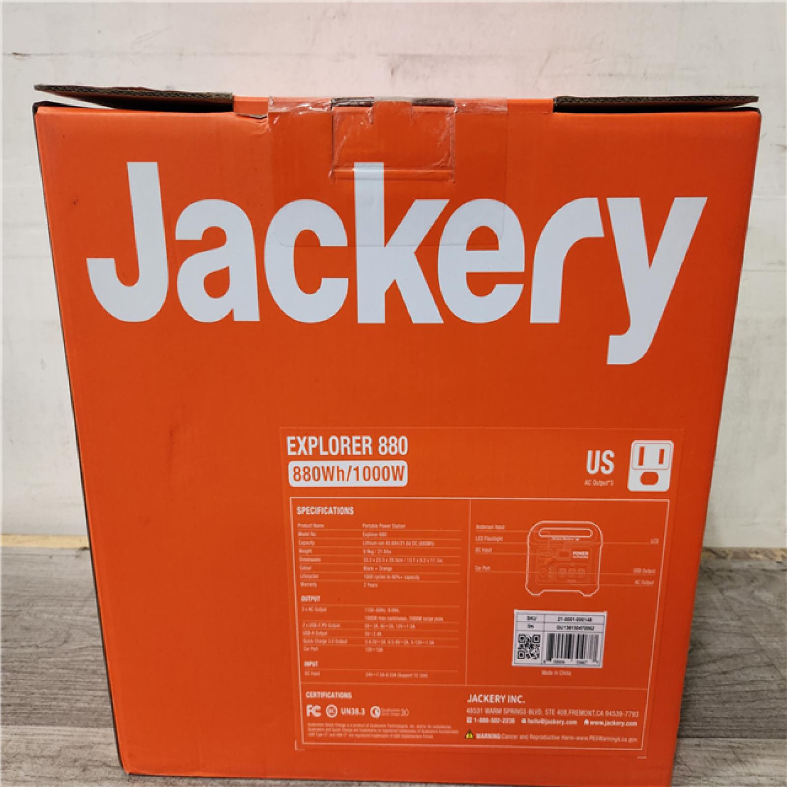 Phoenix Location NEW Jackery Explorer 880, 880Wh/1000W Model No: Explorer 880