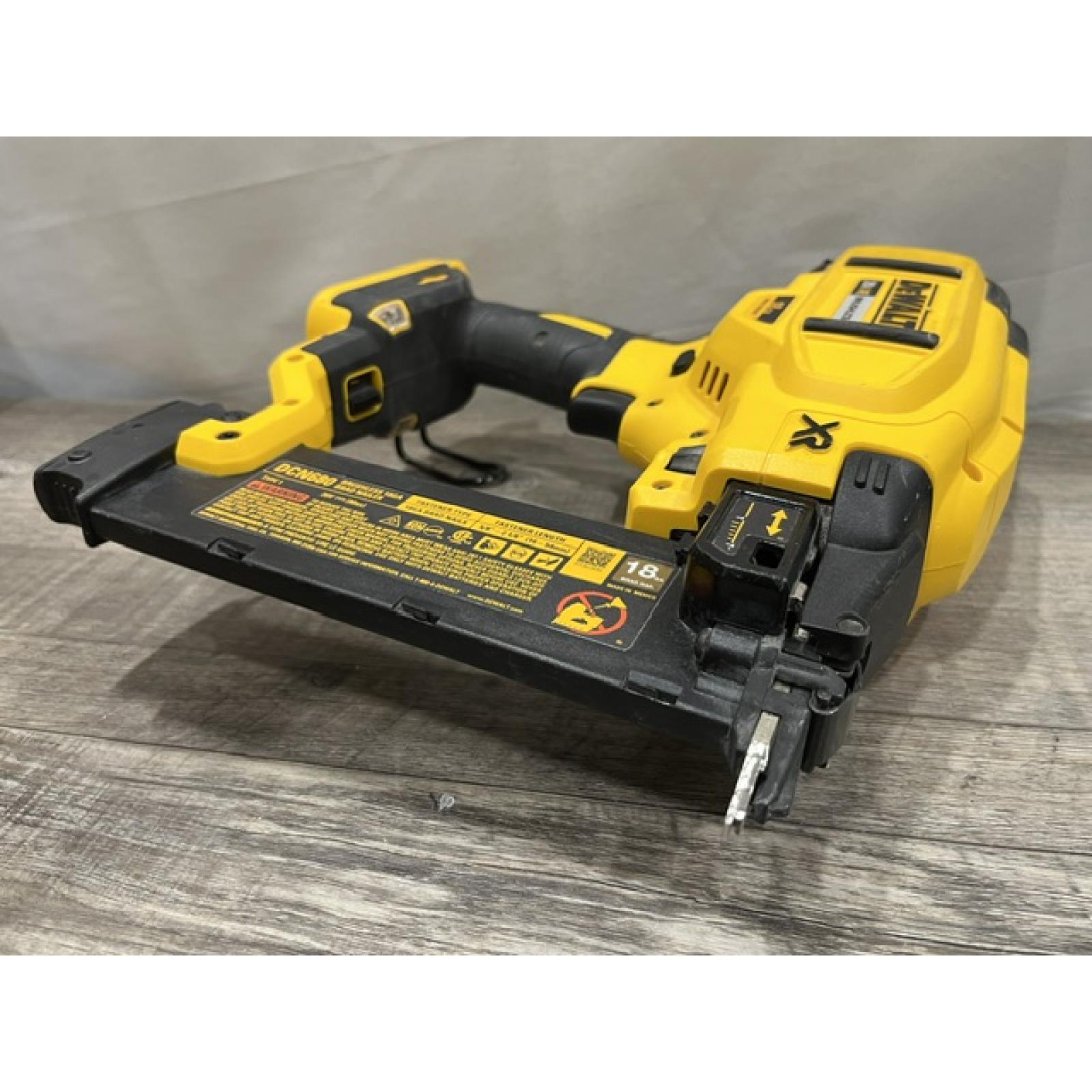 AS-IS DEWALT 20V MAX XR Lithium-Ion Electric Cordless 18-Gauge Brad Nailer (Tool Only)