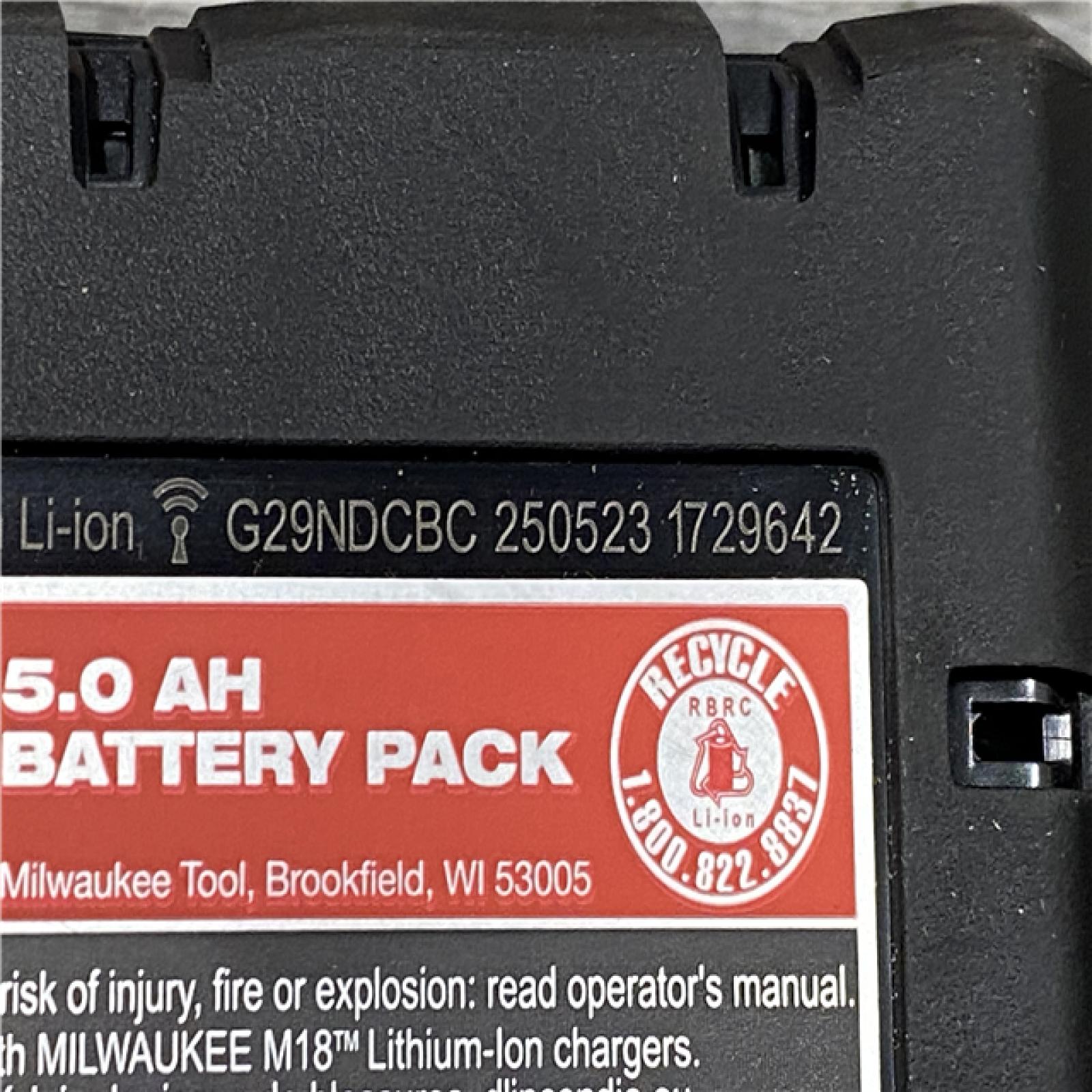 AS-IS Milwaukee 18-Volt Lithium-Ion XC Starter Kit with Two 5.0Ah Batteries and Charger