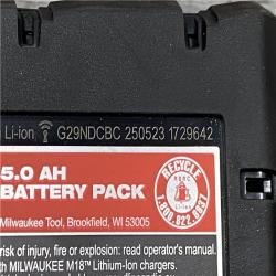 AS-IS Milwaukee 18-Volt Lithium-Ion XC Starter Kit with Two 5.0Ah Batteries and Charger