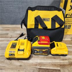 HOUSTON LOCATION - AS-IS DEWALT 20V Lithium-Ion Cordless 2-Tool Combo Kit with 20V/60V FLEXVOLT 9 Ah Battery  4 Ah Battery and Charger