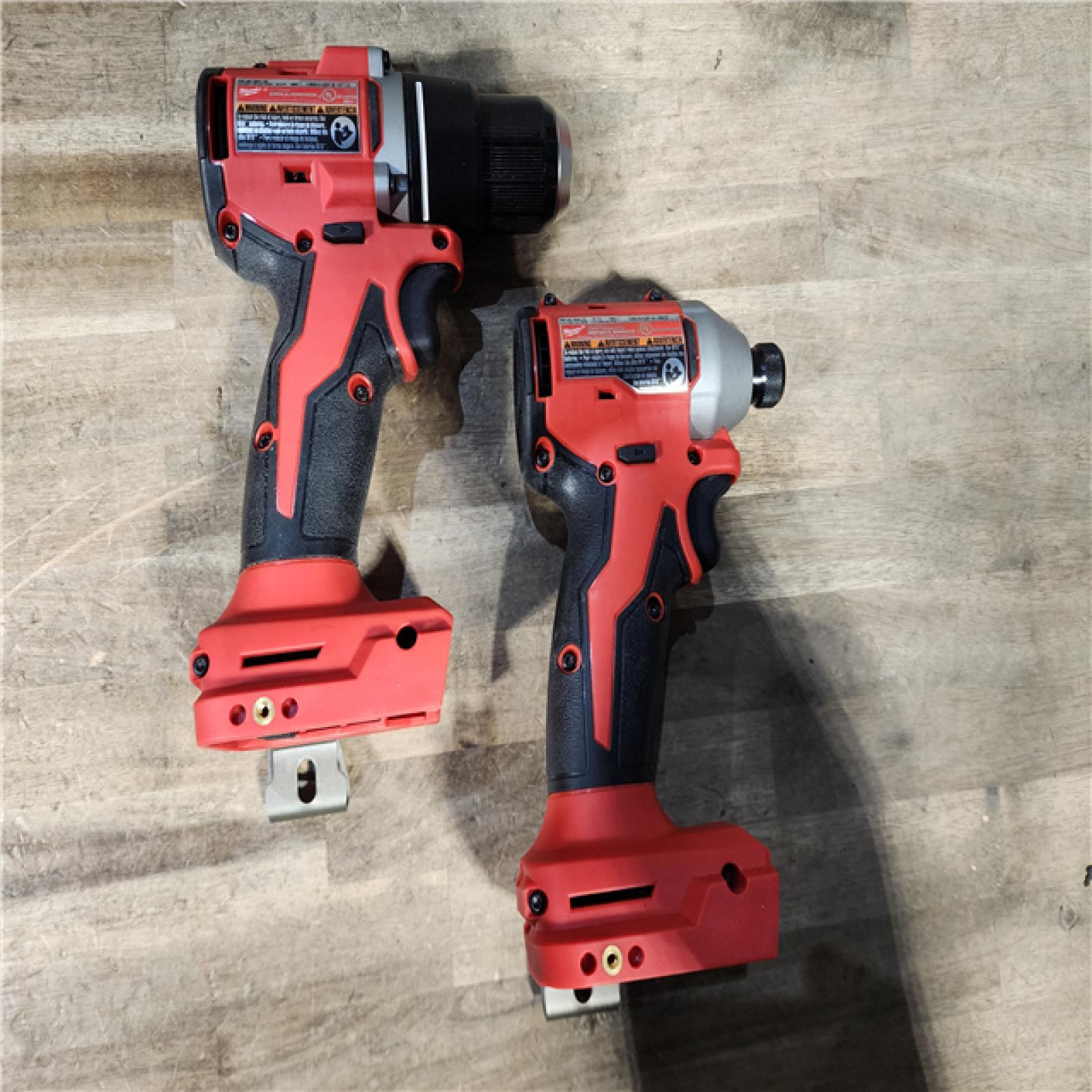 HOUSTON LOCATION - AS-IS Milwaukee M18 18V Lithium-Ion Brushless Cordless Compact Drill/Impact Combo Kit (2-Tool) W/(2) 2.0 Ah Batteries  Charger & Bag