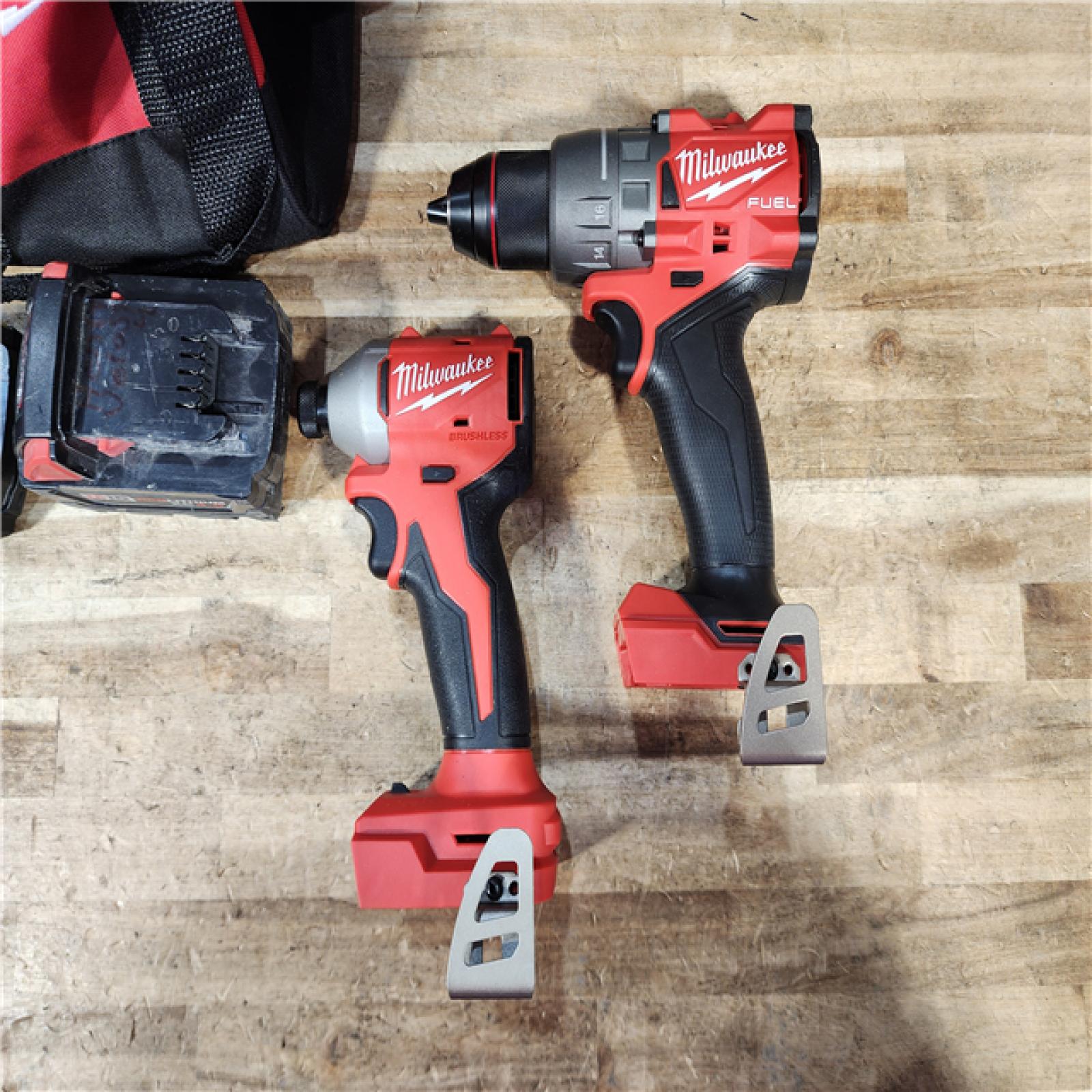 HOUSTON LOCATION - AS - IS Milwaukee 18-Volt Lithium-Ion Brushless Cordless Compact Hammer Drill/Impact Combo Kit