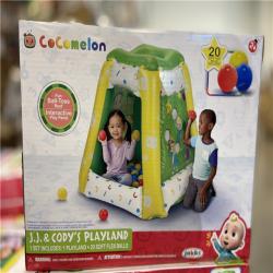 DALLAS LOCATION - BULLSEYE NEW CoComelon J.J. & Cody's Inflatable Playland Ball Pit + 20 Soft Flex Balls PALLET - ( 56 UNITS)