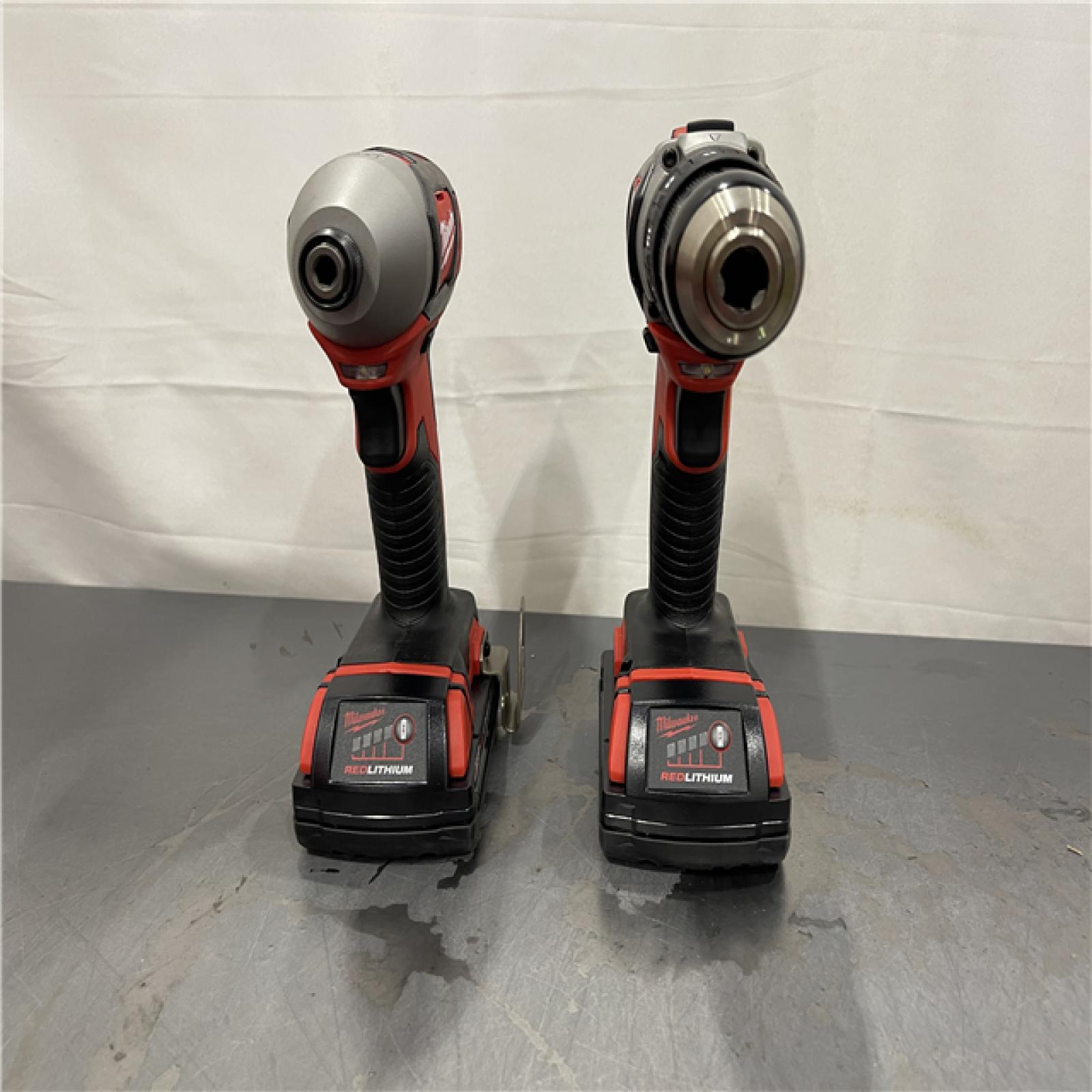 AS-IS - Milwaukee M18 18V Lithium-Ion Cordless Drill Driver/Impact Driver Combo Kit