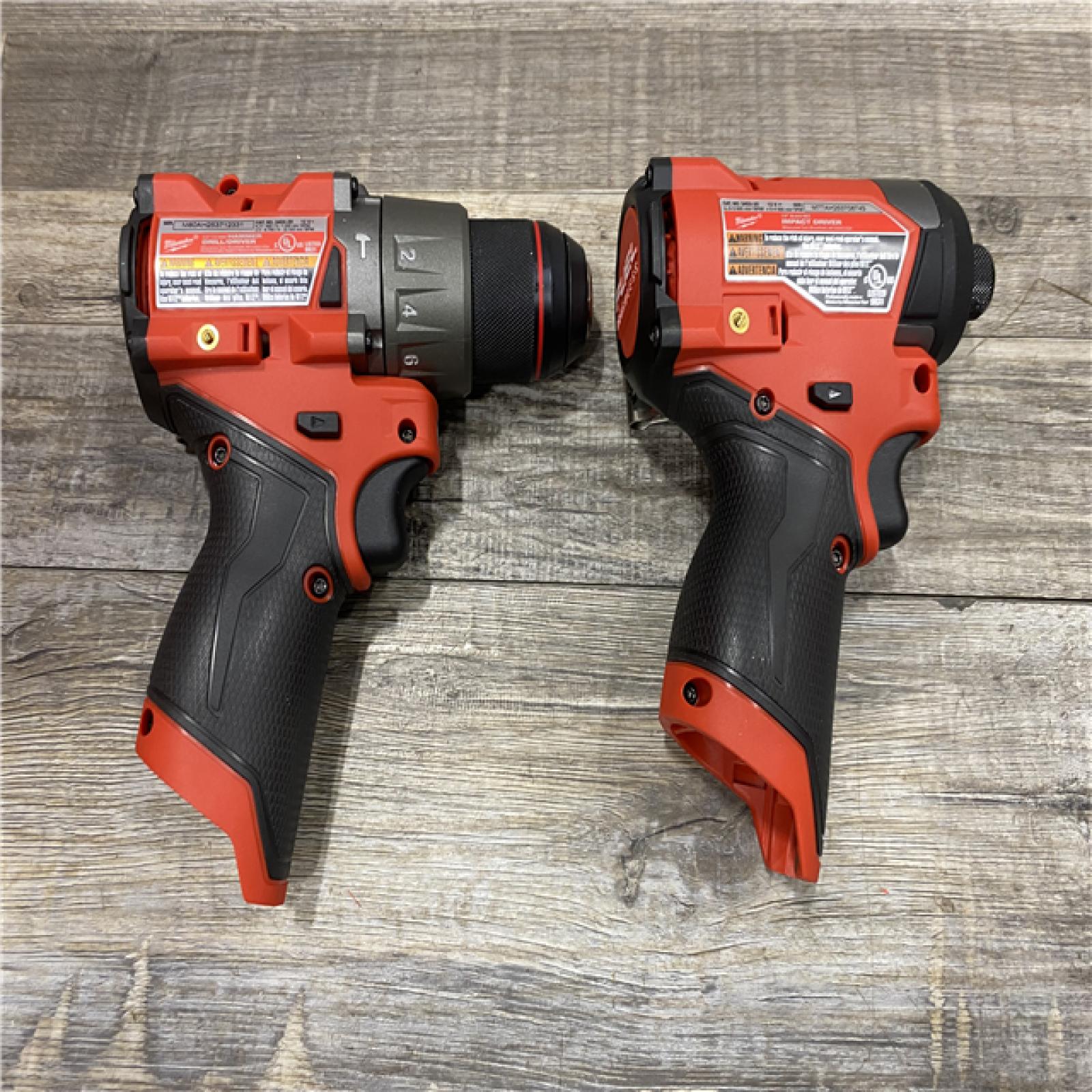 AS-IS Milwaukee FUEL 12-Volt Lithium-Ion Brushless Cordless Hammer Drill and Impact Driver Combo Kit
