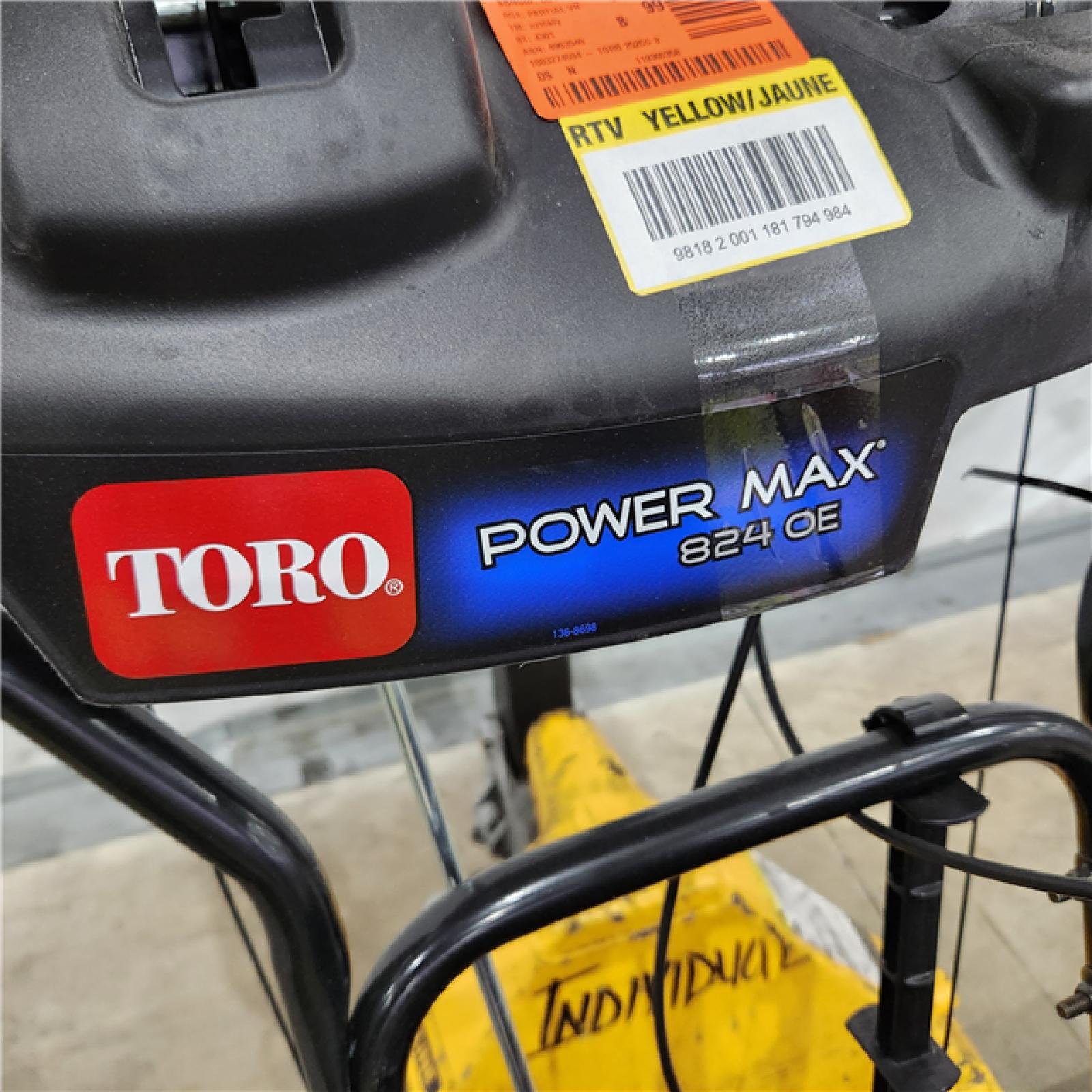 Houston Location - AS-IS Toro Power Max 824 OE