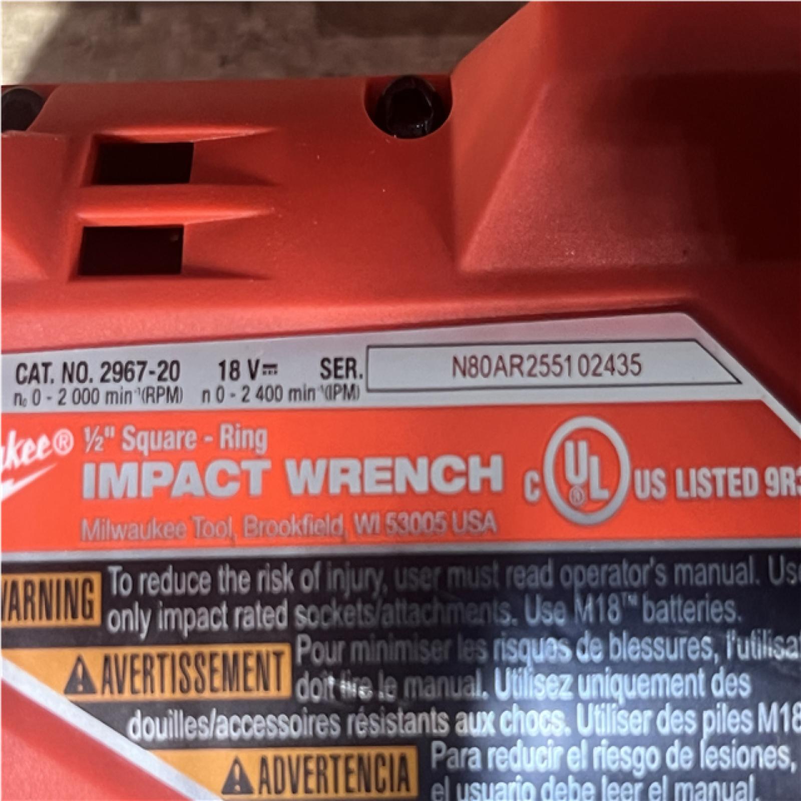 Houston Location AS-IS Milwaukee FUEL 18V Lithium-Ion Brushless Cordless 1/2 in. Impact Wrench with Friction Ring (Tool-Only)