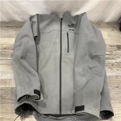 AS-IS Milwaukee Men's X-Large 12-Volt Lithium-Ion Cordless Tough Shell Gray Heated Jacket Kit