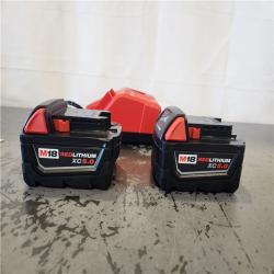 AS-IS- Milwaukee 18-Volt Lithium-Ion XC Starter Kit with Two 5.0Ah Batteries and Charger
