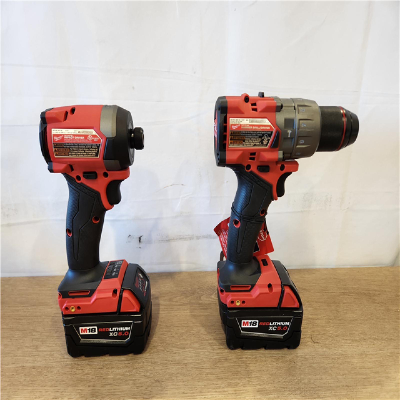 AS-IS- Milwaukee FUEL 18V Lithium-Ion Brushless Cordless Hammer Drill and Impact Driver Combo Kit