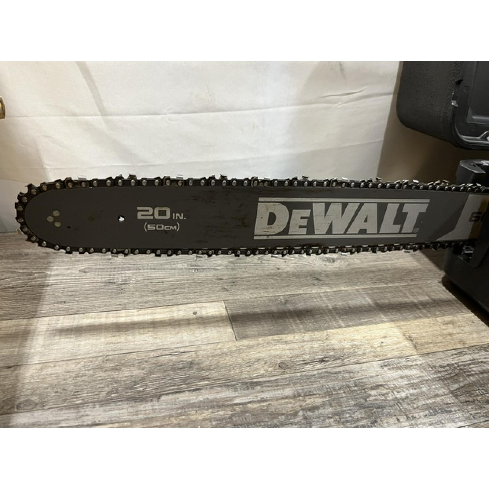 AS-IS DEWALT FLEXVOLT 60-Volt MAX 20 in. Brushless Cordless Battery Powered Chainsaw and Case (Tool with Case Only)