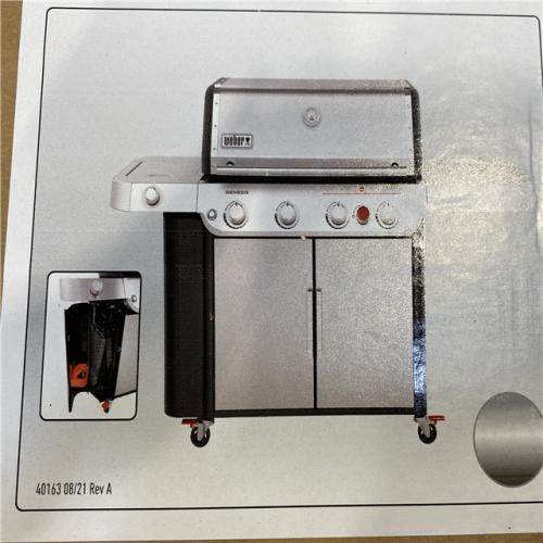 DALLAS LOCATION - NEW!  Weber Genesis S-435 4-Burner Liquid Propane Gas Grill in Stainless Steel with Side Burner