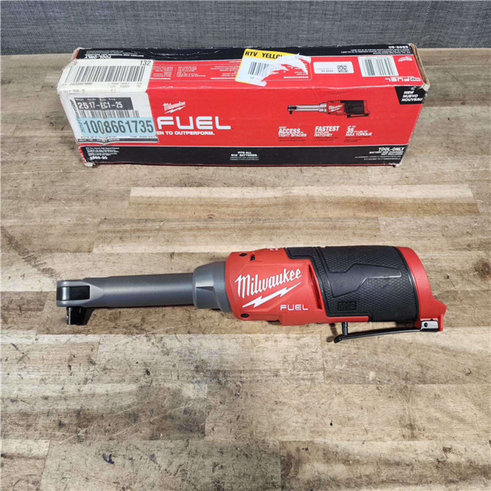 HOUSTON LOCATION - AS-IS Milwaukee  FUEL 12V Lithium-Ion Brushless Cordless 3/8 in. Extended Reach High Speed Ratchet (Tool Only)
