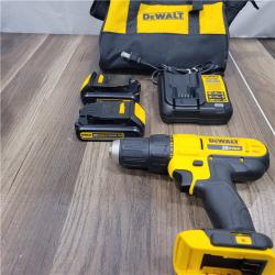 AS-IS DEWALT 20V MAX Cordless 1/2 in. Drill/Driver, (2) 20V 1.3Ah Batteries, Charger and Bag