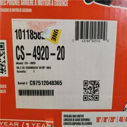 Phoenix NEW ECHO 20 in. 50.1 cc 2-Stroke Gas Rear Handle Chainsaw