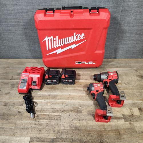 HOUSTON LOCATION - AS-IS Milwaukee FUEL 18V Lithium-Ion Brushless Cordless Hammer Drill and Impact Driver Combo Kit