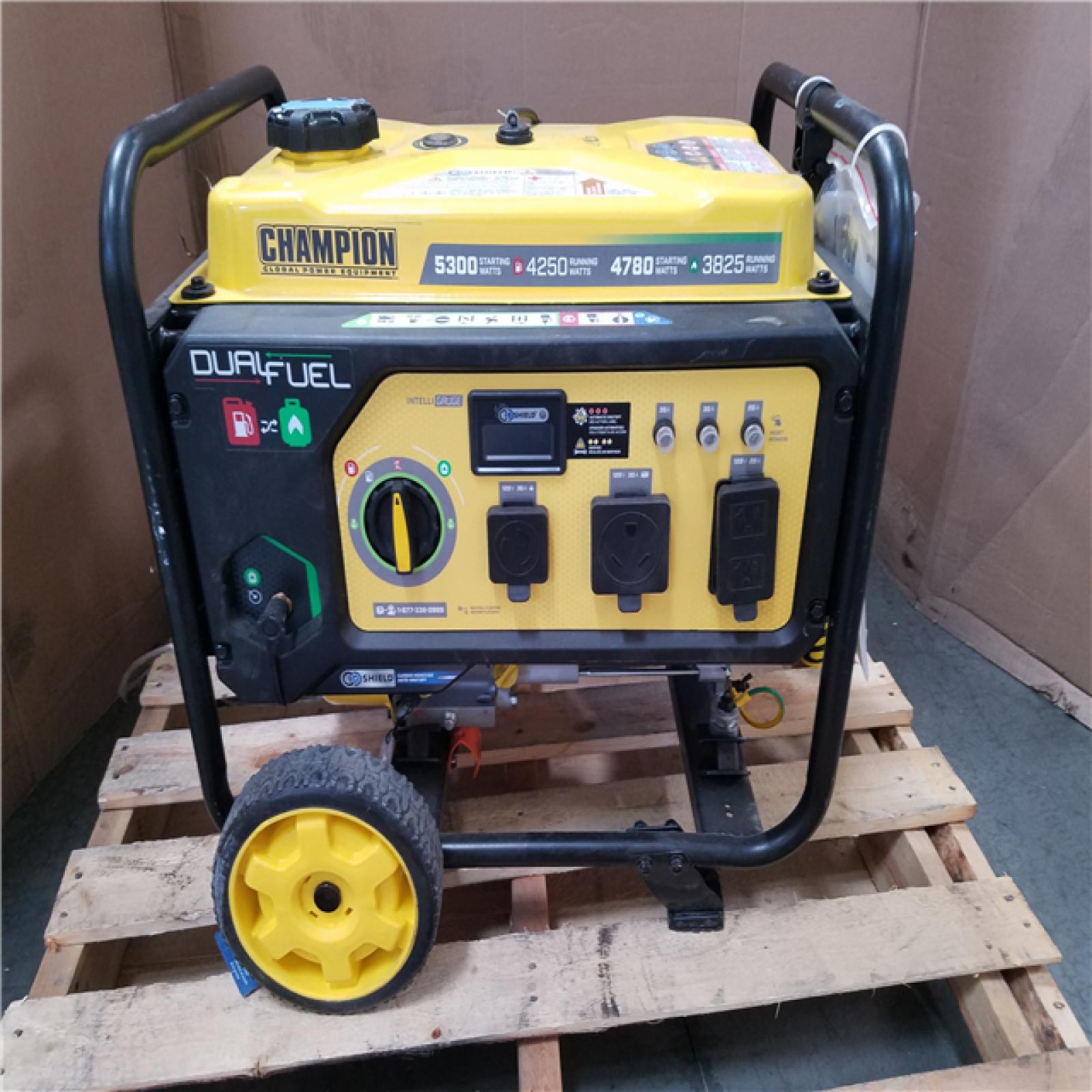 CALIFORNIA AS-IS CHAMPION DUAL FUEL PORTABLE GENERATOR