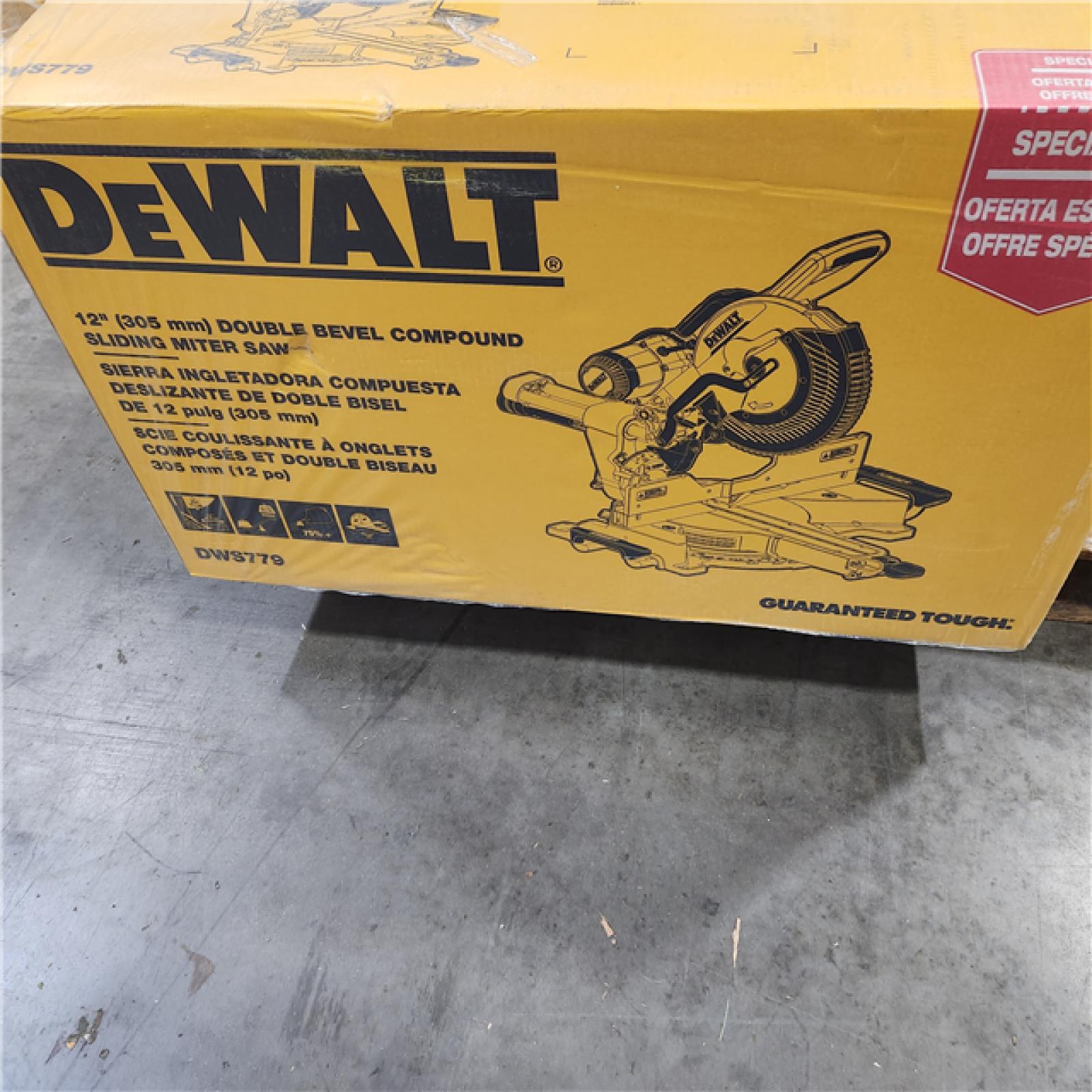 NEW- DeWalt 15 Amps 12 in. Corded Dual-Bevel Sliding Compound Miter Saw
