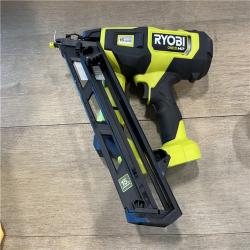 AS-IS RYOBI ONE+ HP 18V Brushless Cordless 15-Gauge 34° Angled Finish Nailer (Tool Only)