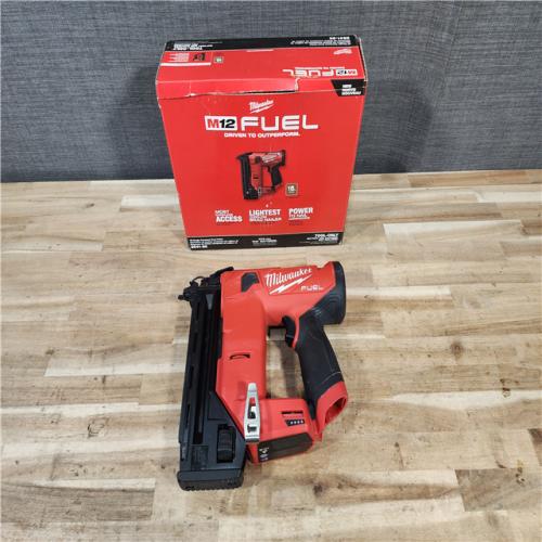 HOUSTON LOCATION - AS-IS Milwaukee FUEL 12-Volt Lithium-Ion Brushless Cordless 18-Gauge 1-1/2 in. Compact Brad Nailer (Tool Only)