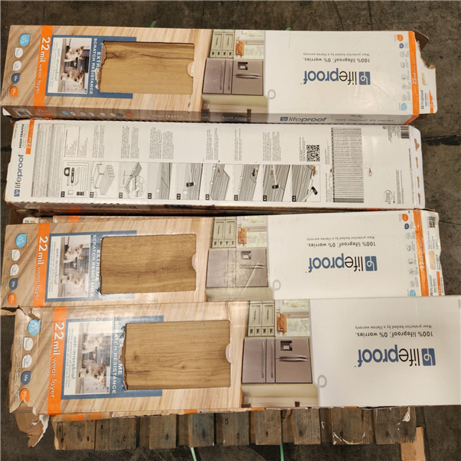 Phoenix AS-IS Lifeproof Glastonbury Grove Oak 22 MIL x 7.4 in. W x 47.8 in. L Waterproof Click Lock Luxury Vinyl Plank Flooring (356 sqft/18 case)