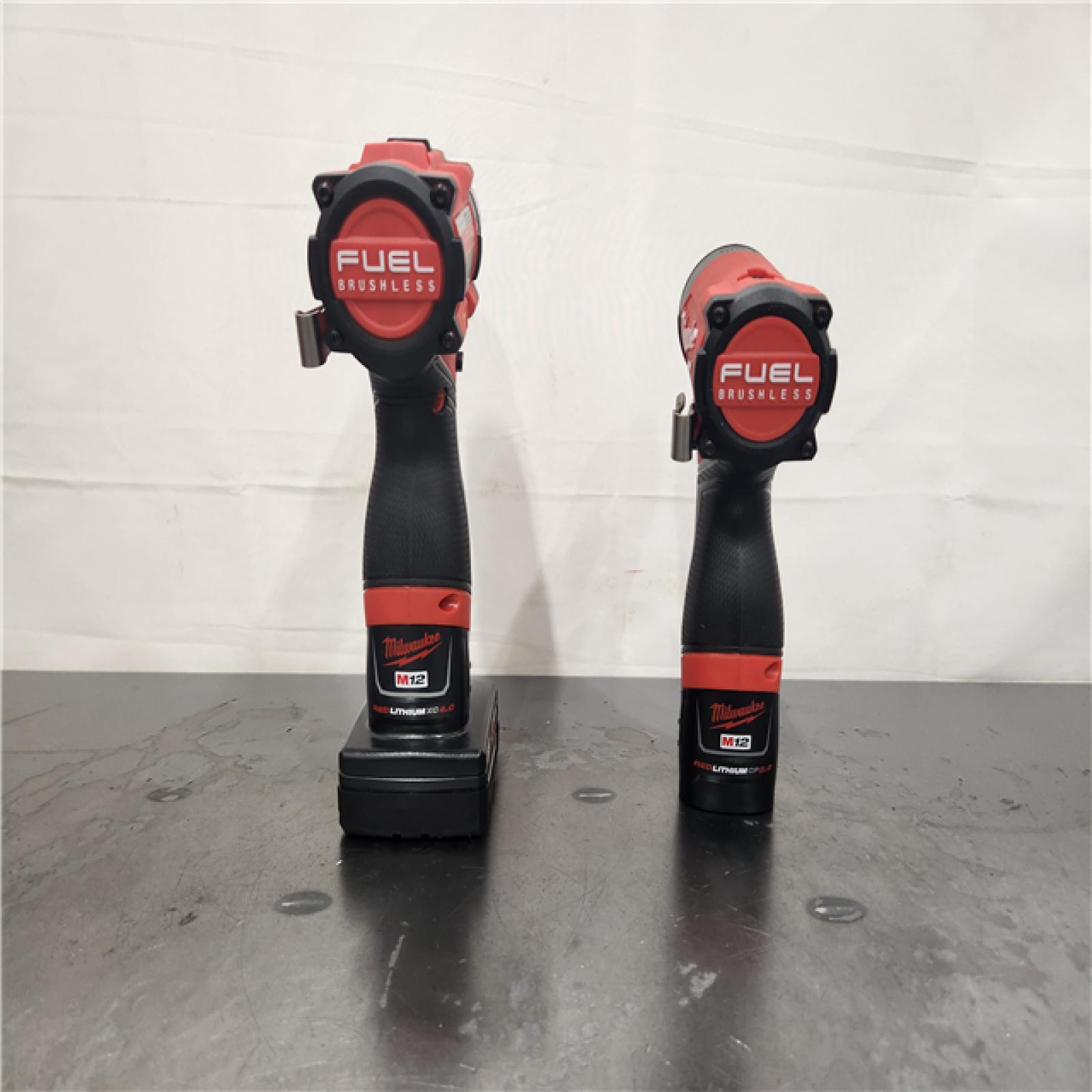 AS-IS- Milwaukee 3497-22 12V Brushless Hammer Drill and Impact Driver Combo Kit