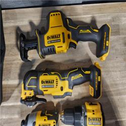 HOUSTON LOCATION - AS-IS (APPEARS LIKE NEW) DeWalt 20V MAX ATOMIC Cordless Brushless 4 Tool Combo Kit